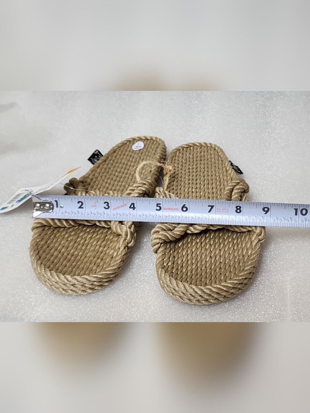 Nomadic State of Mind Sailor Knot Rope Sandals Camel Vegan Handmade Nicaragua 7. - Picture 7 of 17